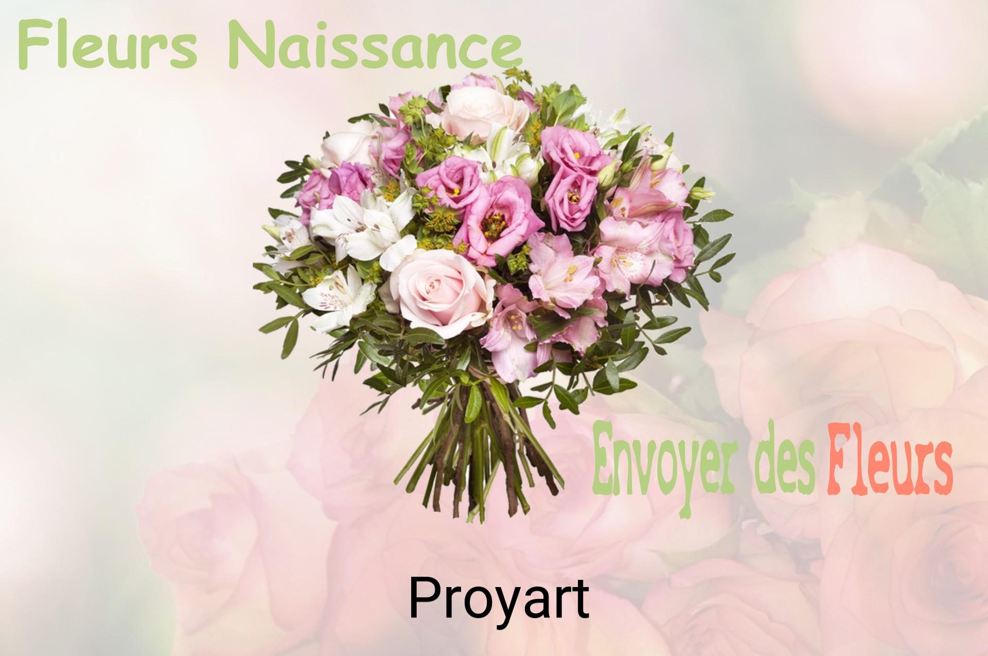 Bouquet de fleurs de naissance livré à Proyart